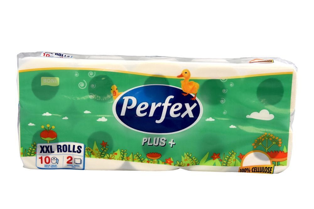 Perfex Plus BONI toaletný papier, 2 vrstvy - 10 ks